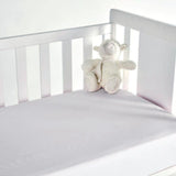 Drap-housse pour berceau en flanelle de coton blanc