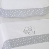 Crib sheet set giraffe 378 white/gray