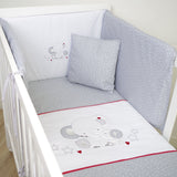 Lit bébé coordonné 084 bco/gris