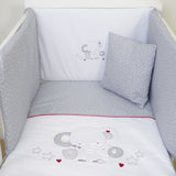 Lit bébé coordonné 084 bco/gris