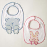 Bavoir en éponge brodé avec appliqué g312 set 2