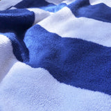 Beach towel blue stripes cotton