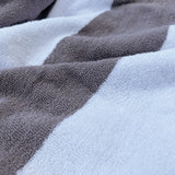Gray striped cotton beach towel