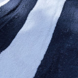 Navy striped cotton beach towel
