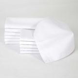 Lot de 12 serviettes en satin blanc 50x50cm