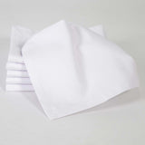 Pack of 6 white satin tablecloths for hospitality