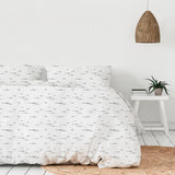 Housse de couette tricotée en coton noué