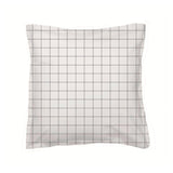 Housse de coussin tricotée en coton à carreaux