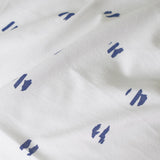 Enveloppe de couette coton tricoté, brosse bleue