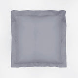 Housse de coussin en percale de coton gris 200 fils