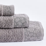 3-piece towel set Samanta gray