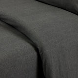 Housse de couette en tricot de coton chiné gris foncé