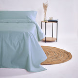 200 thread count percale cotton duvet cover acqua