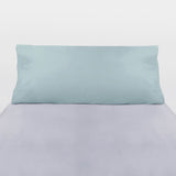 Taie d'oreiller en percale de coton 200 fils aqua