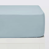 Draps housse en percale de coton 200 fils aqua