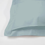 Housse de coussin percale coton 200 fils aqua