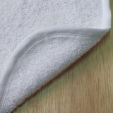 Pack of 2 white and white/gray terry bibs