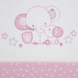 Ensemble de draps pour berceau 084 blanc/rose
