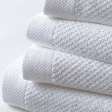 Serviette en coton gaufré blanc à 2 épaisseurs