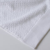 Serviette en coton gaufré blanc à 2 épaisseurs