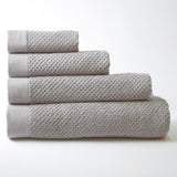 2-ply cotton towel with pearl waffle