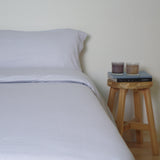 Gray Oxford cotton knit duvet cover