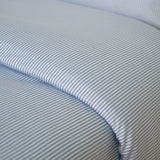 Housse de couette en tricot de coton Oxford bleu
