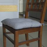 Housse de chaise en coton gris uni