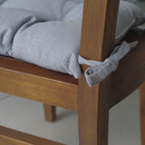 Housse de chaise en coton gris uni