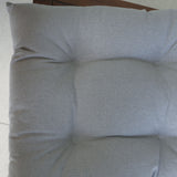 Housse de chaise en coton gris uni