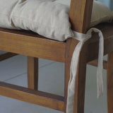 Housse de chaise en coton beige uni