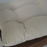 Housse de chaise en coton beige uni