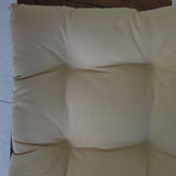 Housse de chaise en coton beige uni