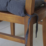 Housse de chaise unie en coton anthracite