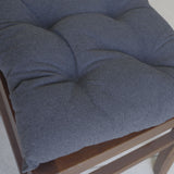 Housse de chaise unie en coton anthracite