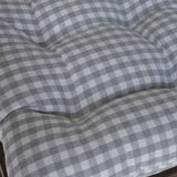 Housse de chaise en coton vichy gris