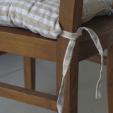 Housse de chaise en coton vichy beige
