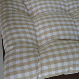 Housse de chaise en coton vichy beige