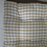 Housse de chaise en coton vichy beige