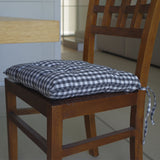 Housse de chaise en coton vichy anthracite