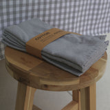 Serviettes en coton gris, lot de 4 unités
