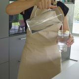 Tablier en coton beige