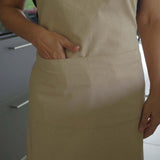 Tablier en coton beige