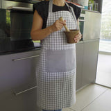 Tablier en coton gris