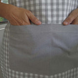 Tablier en coton gris