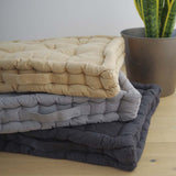 Coussin de sol en coton beige