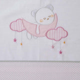 Ensemble de draps pour berceau Moon Bear 386 bco/rose