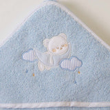 Cape de bain ours lunaire 386 bleu