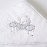 Cape de bain Moon Bear 386 blanc/gris