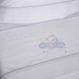 Ensemble de draps pour berceau Moon Bear 386 bco/bleu